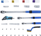 Conjunto de chaves dinamométricas | 6,3 mm (1/4"), 10 mm (3/8"), 12,5 mm (1/2") | 31 peças