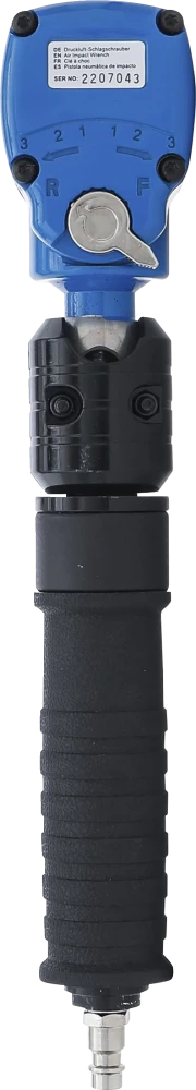 Chave de impacto pneumática | Conjunto de chaves de caixa de impacto e angulada | 12,5 mm (1/2") | 650 Nm | 10 peças
