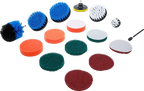 Conjunto de discos para polir / lixar e acessórios de escova | para perfuradoras | 16 peças