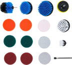 Conjunto de discos para polir / lixar e acessórios de escova | para perfuradoras | 16 peças