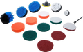 Conjunto de discos para polir / lixar e acessórios de escova | para perfuradoras | 16 peças