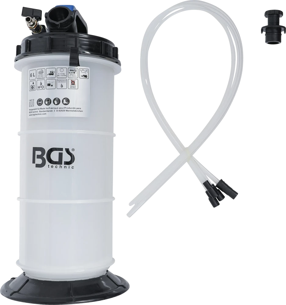 Bomba de sucção a vácuo | pneumático | 6 l