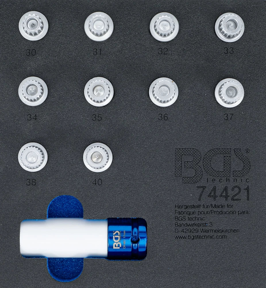Inserção para carrinho de ferramentas 1/6: Conjunto de ferramentas de afinação do motor | para Land Rover, Jaguar 3.0, 5.0L Diesel