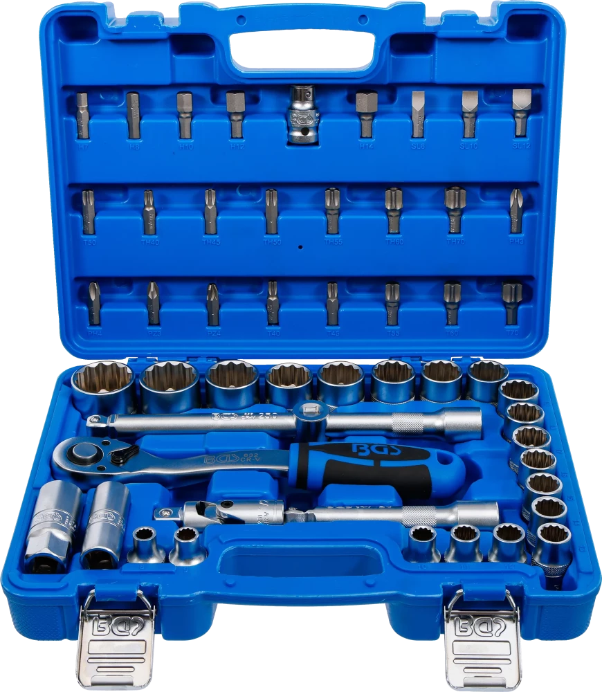 Conjunto de Chaves de Caixa Bihexagonais 1/2" | 8-32 mm | 51 Peças