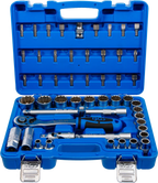 Conjunto de Chaves de Caixa Bihexagonais 1/2" | 8-32 mm | 51 Peças