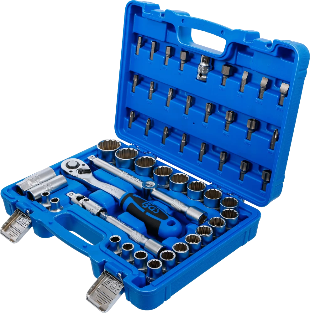Conjunto de Chaves de Caixa Bihexagonais 1/2" | 8-32 mm | 51 Peças