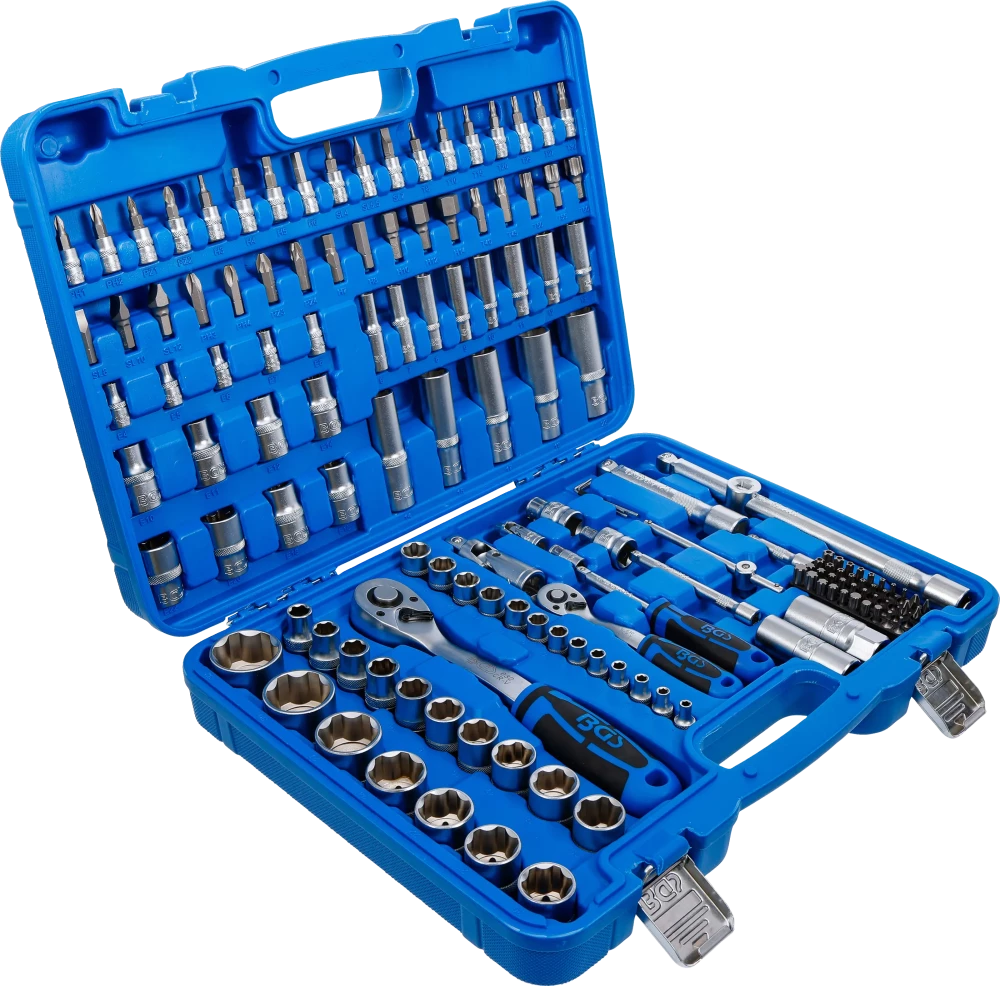 Conjunto de Chaves de Caixa Super Lock 1/4"+1/2" | 150 Peças
