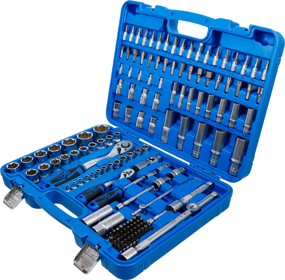 Conjunto de Chaves de Caixa Super Lock 1/4"+1/2" | 150 Peças