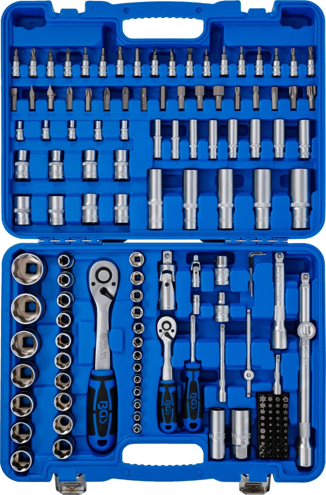 Conjunto de Chaves de Caixa Super Lock 1/4"+1/2" | 150 Peças