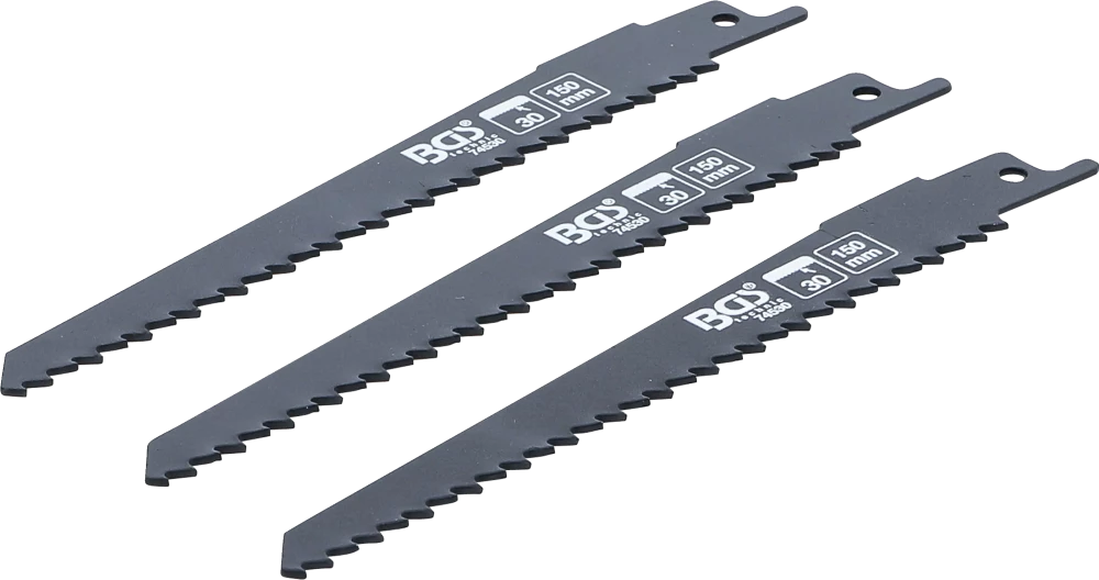 Conjunto de lâminas de serra sabre | para madeira | para BGS 7367 | 3 peças