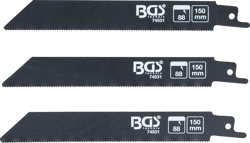 Conjunto de lâminas de serra sabre | para metal | para BGS 7367 | 3 peças