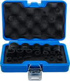 Conjunto de encaixes para chave de caixa de impacto | perfil em E Plus | 6,3 mm (1/4"), 10 mm (3/8"), 12,5 mm (1/2") | EP4 - E32 | 19 peças