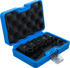 Conjunto de encaixes para chave de caixa de impacto | perfil em E Plus | 6,3 mm (1/4"), 10 mm (3/8"), 12,5 mm (1/2") | EP4 - E32 | 19 peças