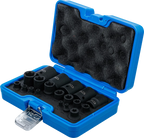 Conjunto de encaixes para chave de caixa de impacto | perfil em E Plus | 6,3 mm (1/4"), 10 mm (3/8"), 12,5 mm (1/2") | EP4 - E32 | 19 peças