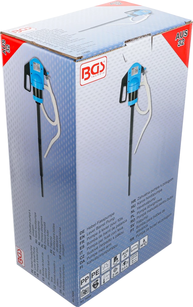Bomba para bidões de alavanca | para ureia (AUS32) | incl. 2 adaptadores para bidões de plástico