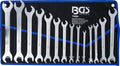 Conjunto de chaves de bocas dupla | extra planas | 6 - 22 mm, 1/4" - 3/4" | 14 peças