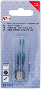 Macho de roscar com perno-guia | para sensores de temperatura | M12 x 1.25