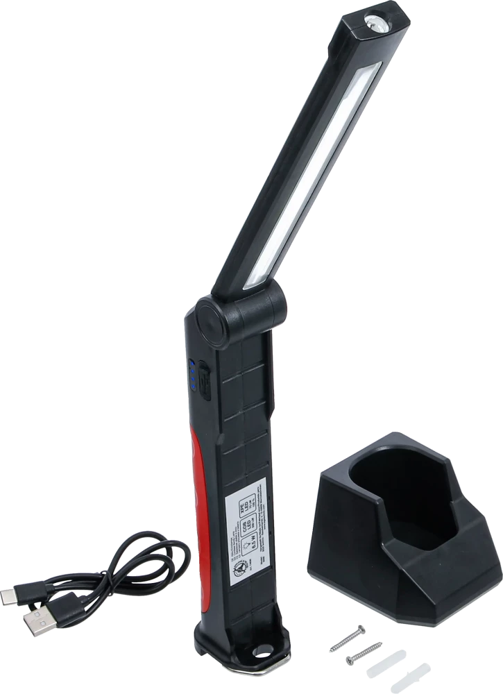 Lanterna articulada a bateria | LED COB | 6,5 W | com estação de carregamento