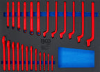 Inserção para carrinho de ferramentas 3/3: Conjunto de ferramentas de afinação do motor | para Ford, VW, Seat, Mazda, Volvo
