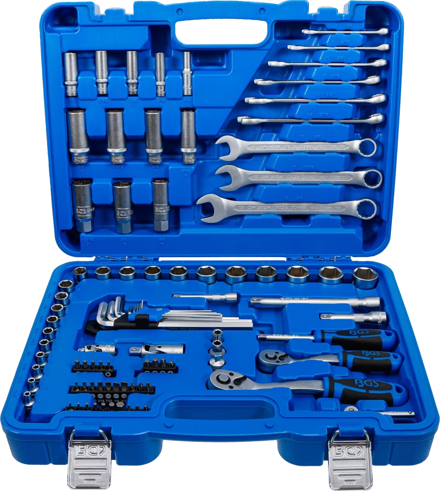 Conjunto de Chaves de Caixa Sextavadas 1/4"+3/8" | 92 Peças