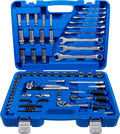 Conjunto de Chaves de Caixa Sextavadas 1/4"+3/8" | 92 Peças