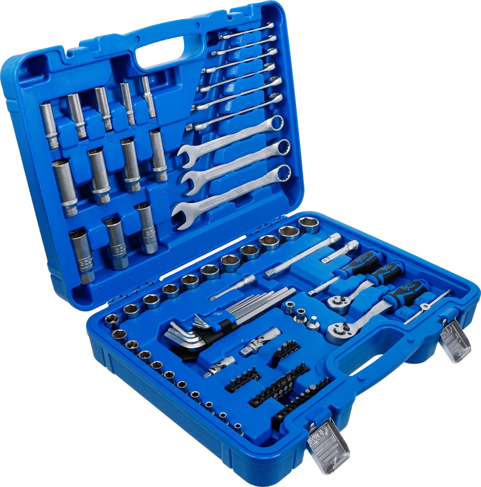 Conjunto de Chaves de Caixa Sextavadas 1/4"+3/8" | 92 Peças