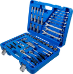 Conjunto de Chaves de Caixa Sextavadas 1/4"+3/8" | 92 Peças