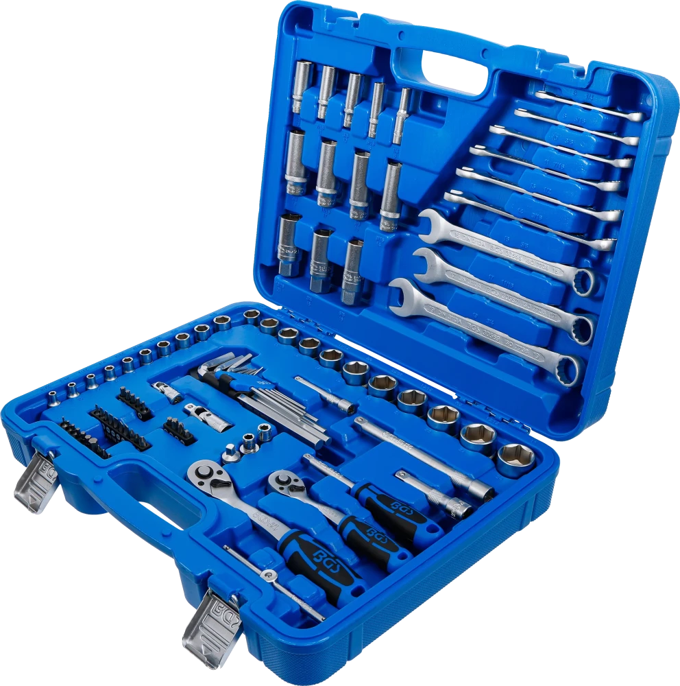 Conjunto de Chaves de Caixa Sextavadas 1/4"+3/8" | 92 Peças