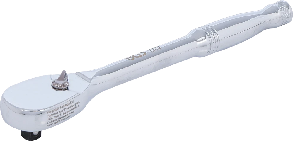 Roquete reversível | Aço sólido | dentado fino | 6,3 mm (1/4")