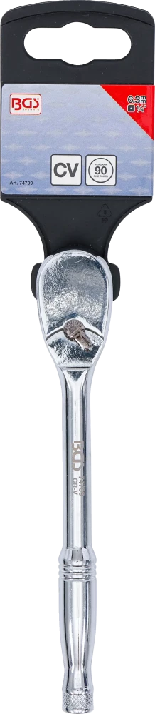 Roquete reversível | Aço sólido | dentado fino | 6,3 mm (1/4")