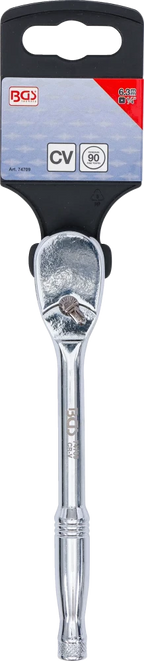 Roquete reversível | Aço sólido | dentado fino | 6,3 mm (1/4")