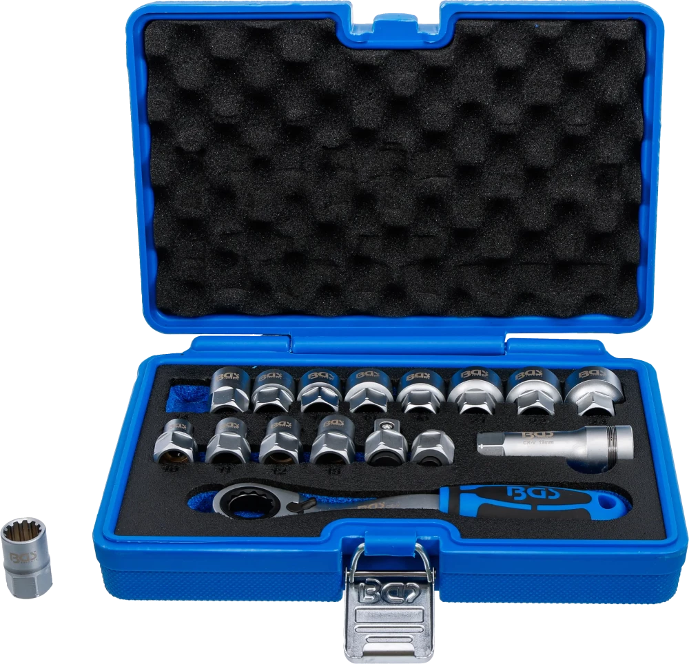 Conjunto de Chaves de Caixa de Passagem Gear Lock | 10-24 mm | 17 Peças