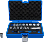 Conjunto de Chaves de Caixa de Passagem Gear Lock | 10-24 mm | 17 Peças