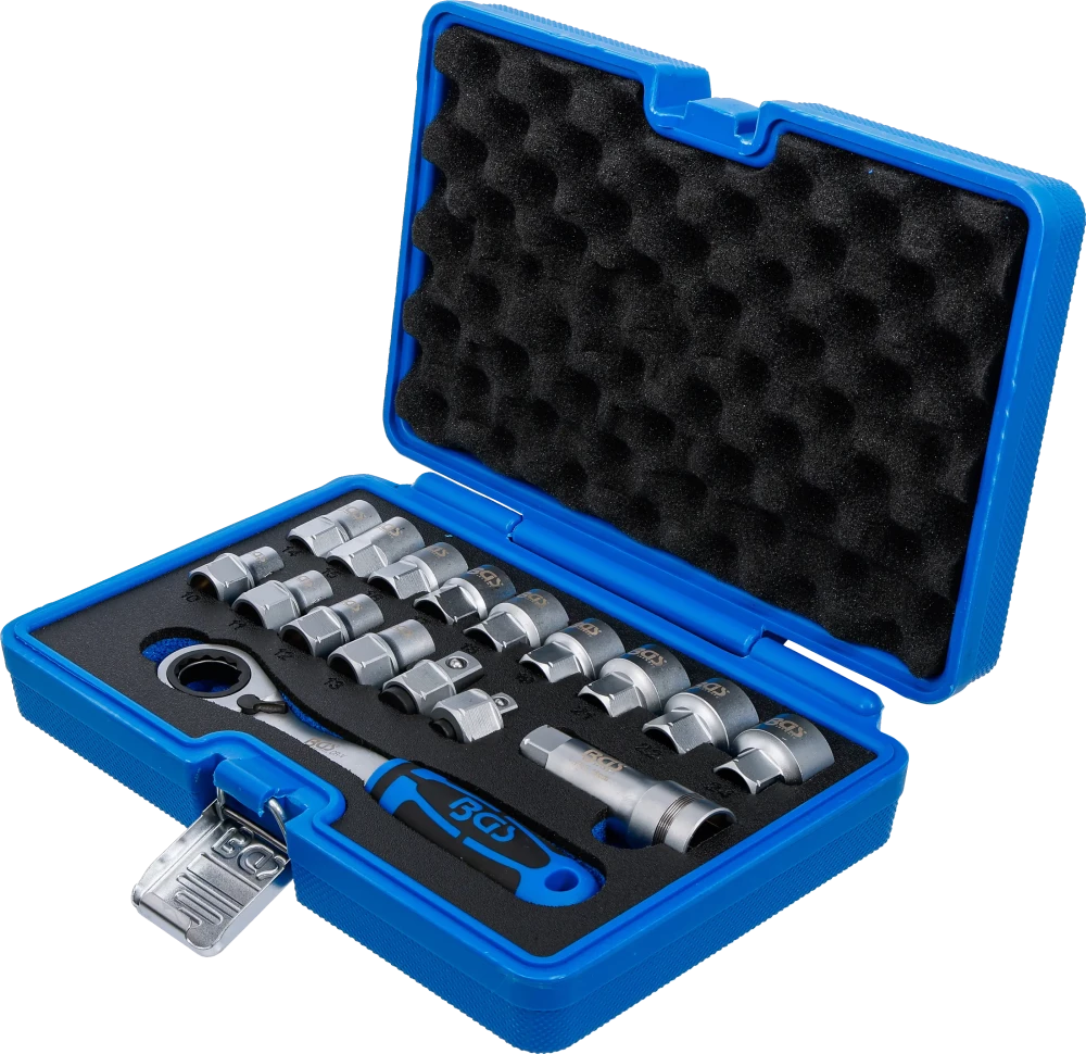 Conjunto de Chaves de Caixa de Passagem Gear Lock | 10-24 mm | 17 Peças