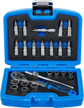 Conjunto de Chaves de Caixa Pro Torque 1/4" | 24 Peças | Mala Compacta