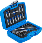 Conjunto de Chaves de Caixa Pro Torque 1/4" | 24 Peças | Mala Compacta