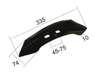 Reversible Self Sharpening Points 335x75x10mm Centros de orifícios em 45/75mm (S.74765)