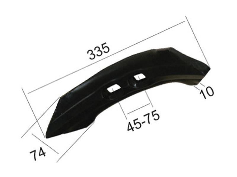 Reversible Self Sharpening Points 335x75x10mm Centros de orifícios em 45/75mm (S.74765)