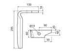 Faca para rototerra 60x18x295mm Dt.. Centros de orifícios emOrifício Ø 19mm. para Amazone. Aplicavel em: 954426SC (S.74780)