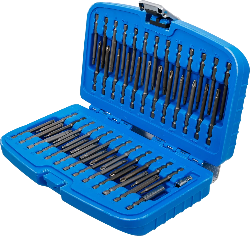 Conjunto de pontas de parafusos de fixação, compridas | 51 peças