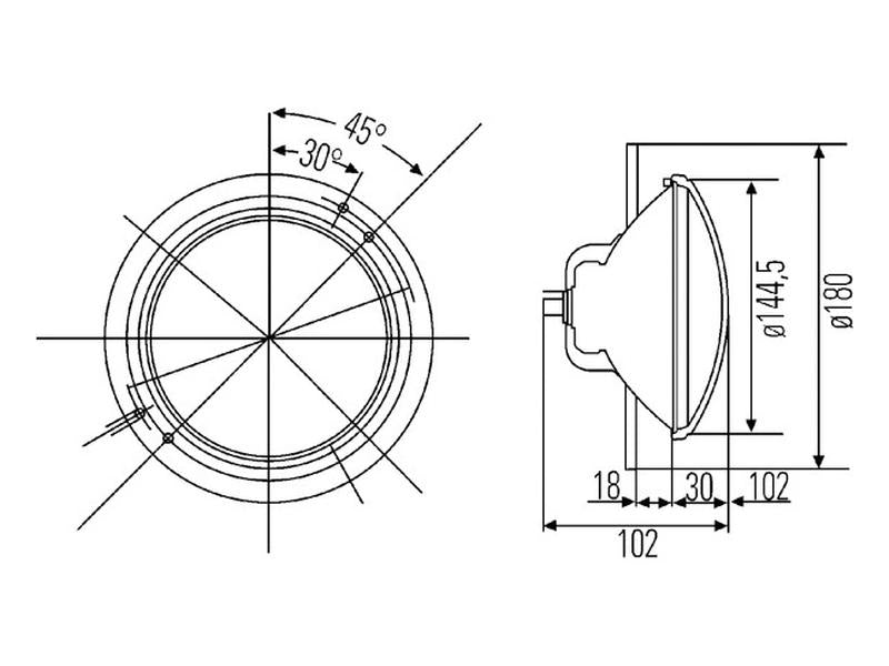 Farol, Esq./Dt. Lado de condução Dt. (S.75956)