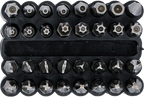 Conjunto de pontas | compridas | Entrada de sextavado externo 6,3 mm (1/4") | diferentes perfis | 32 peças