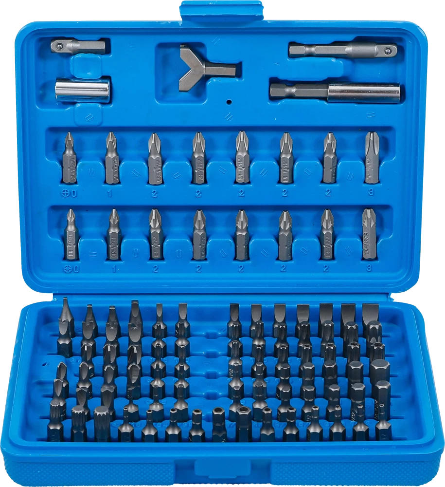Conjunto de pontas de segurança | Entrada de sextavado externo 6,3 mm (1/4") | 100 peças