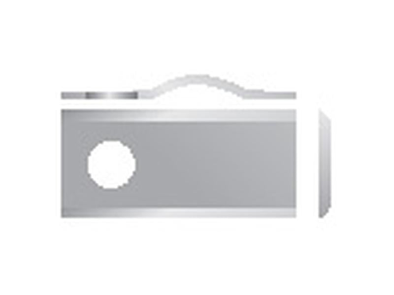 Faca - Faca corcunda - 106 x 47x3mm - Orifício Ø21mm - Esq./Dt. - para PZ, Claas, Krone, Massey Ferguson, Pottinger, Marangon, Kverneland, Taarup, Vicon Aplicavel em: CM120 (S.77052)