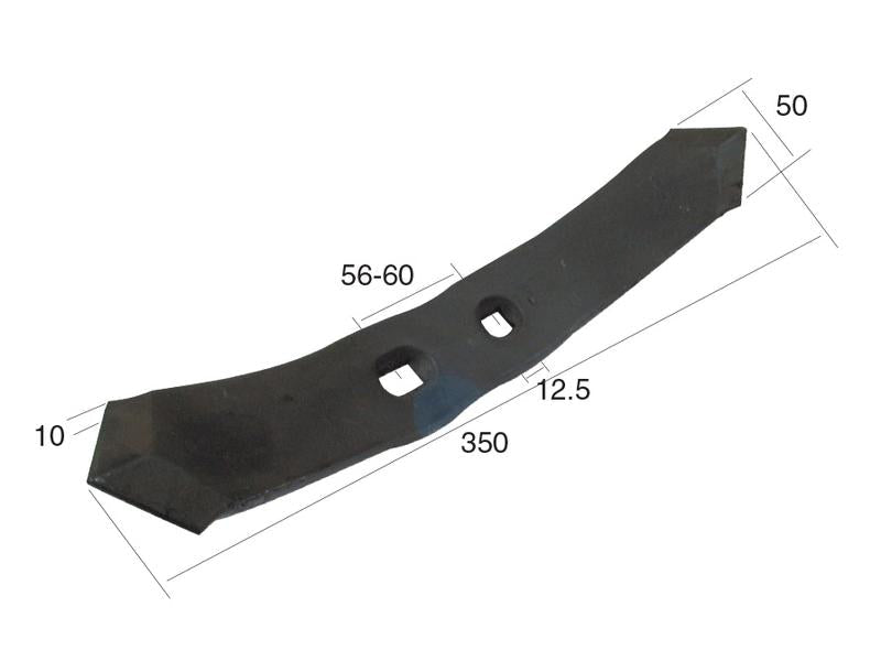 Bico 350x50x10mm Centros de orifícios em 55/60mm (S.77112)