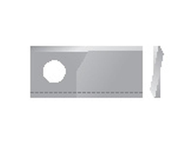 Faca - Twisted blade, bottom edge sharp & parallel - 94x48x3mm - Orifício Ø19mm - Esq. - para PZ, Krone, Vicon, Kuhn Aplicavel em: TF71 (S.77114)