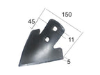 Bico asa andorinha 150x5mm - Centros de orifícios em 45mm (S.77213)
