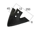 Bico asa andorinha 250x6mm - Centros de orifícios em 45mm (S.77217)