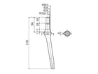 Bico para grade de bicos 370mm. para Krone Aplicavel em: 1163214870 (S.77254)