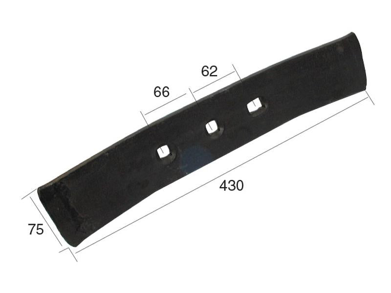 Bico 430x75x12mm Centros de orifícios em 65mm Aplicavel em: 70004943 (S.77262)